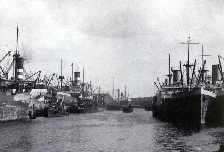 Liverpool Toxteth Dock with Harrison Ships